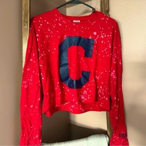 Victoria’s Secret MLB collection - Cleveland Indians (Guardians) Crop Bleach